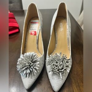 Michael Kors Silver heels 9.5 BRAND NEW